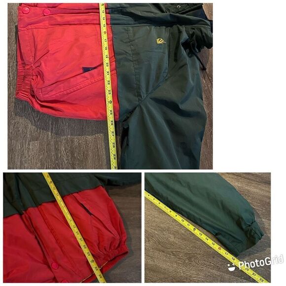 Vtg Nautica Mens 2 in 1 Coat Quilted Lined Layered Hidden Hood Colorblock Sz M - Picture 14 of 14